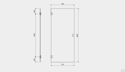 Portas de chuveiro GlassLine 800