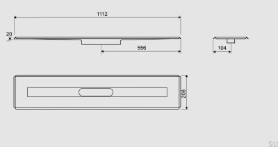 Dreno linear 3004 1000 Aço autoportante