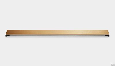 Painel de drenagem linear HighLine 1133 Steel Gold PVD