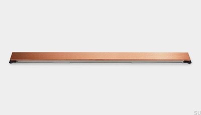 Painel de drenagem linear HighLine 1133 em aço e cobre PVD
