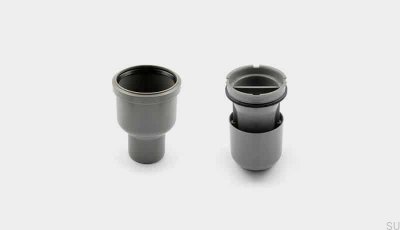 Módulo de drenagem de canto com saída vertical de 75 mm com sifão removível