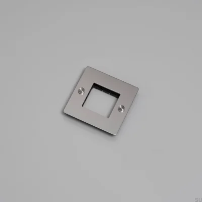 Moldura sem preenchimento, sem logotipo. Placa de aço 1G, prata, padrão europeu.