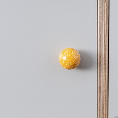 Puxador para móveis de madeira Ren Melange Yellow & White 35, faia