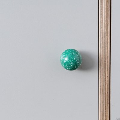 Puxador para móveis de madeira Ren Melange Green & White 35, faia