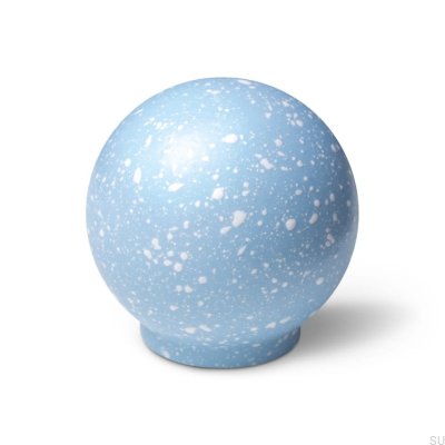 Puxador de móvel Ren Melange Azul Claro e Branco 35 Madeira Faia