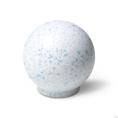 Puxador de móvel Ren Melange Branco e Azul Claro 35 Madeira Faia