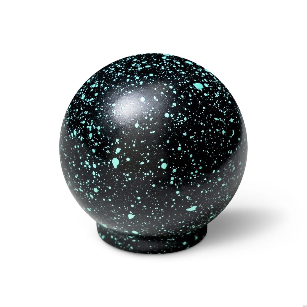 Blck&LghGrMl--Gałka-meblowa-Ren-Melange-Black-&-Light-Green-35-Drewniana-Bukowa-Vince-Skandynawskie-Uchwyty