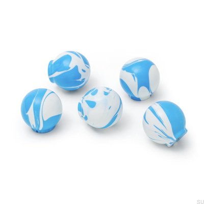 Puxador para móveis Ren White Azure Blue 35 Madeira Faia