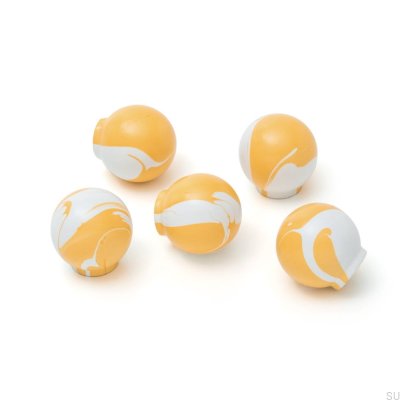 Puxador para móveis Ren Branco Laranja 35 Madeira Faia