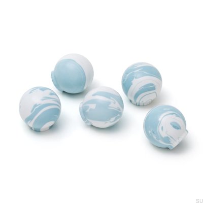 Puxador para móveis Ren Branco Cinza Azul 35 Madeira Faia