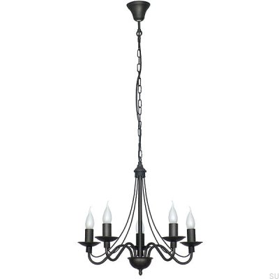 Lustre Rosa 5 Metal Preto