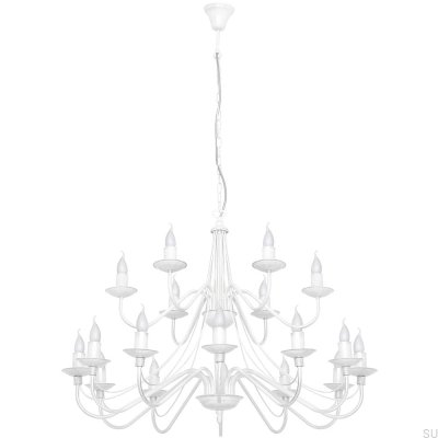 Lustre Rosa 18 Metal Branco