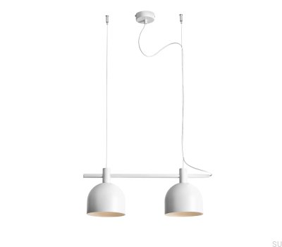 Luminária pendente Beryl 2 Metal Branco