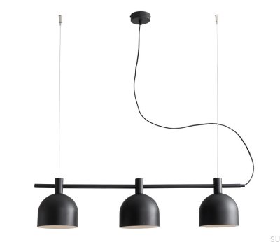 Luminária pendente Beryl 3 Metal Preto
