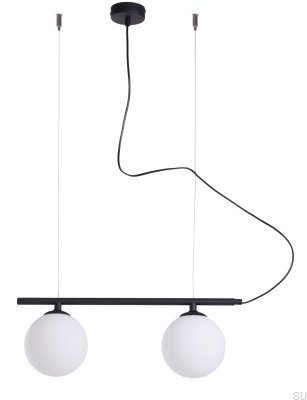 Luminária pendente Beryl Glass 2 Metal Preto