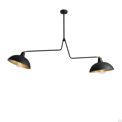 Luminária de teto Espace 2 Metal Preto