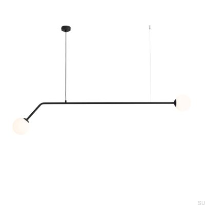 Luminária Pendente Preta de Metal Puro