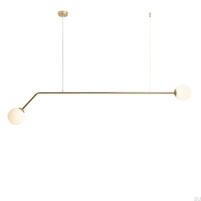 Luminária Pendente em Metal Puro e Dourado