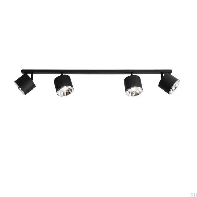 Luminária de teto preta de metal Bot 2x2