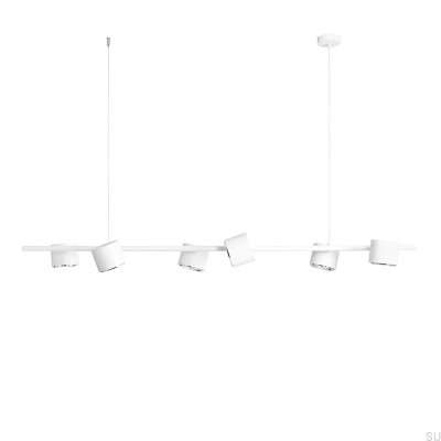 Luminária suspensa Bot 6 Metal Branco