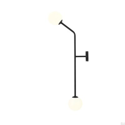 Luminária de parede vertical Pure Metal Preto