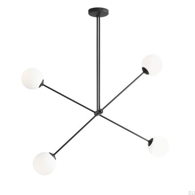 Luminária de teto Ohio 4 Metal Preto