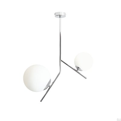 Luminária de teto Gallia 2 Metal Prata Cromado