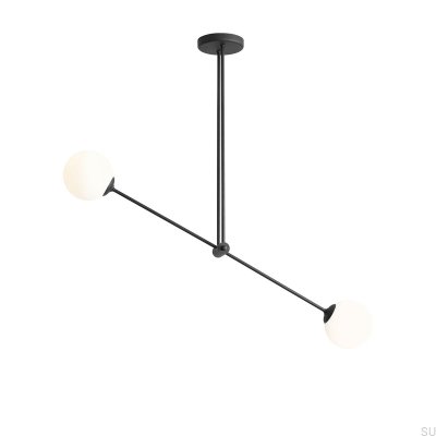 Luminária de teto Ohio 2 Metal Preto