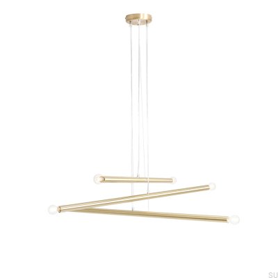 Luminária pendente de latão Tubo 6
