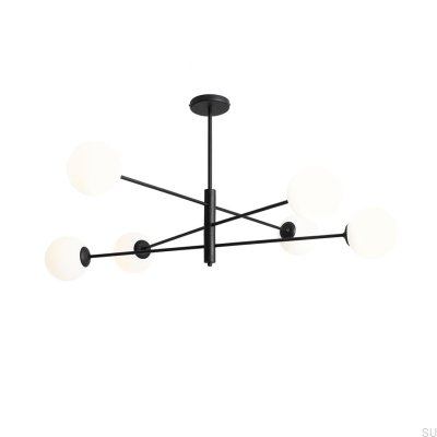 Luminária de teto Homme 6 Metal Preto