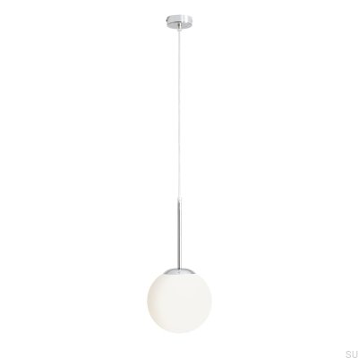 Luminária pendente Bosso Mini 20 em metal prateado cromado