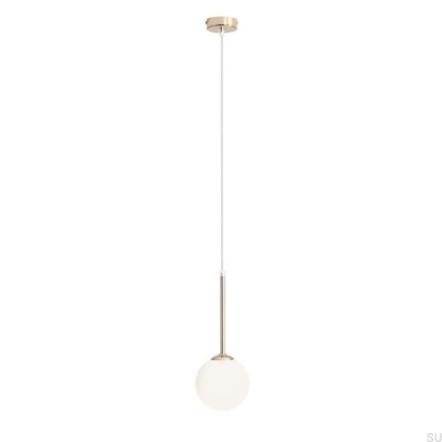Luminária pendente Bosso Mini 14 em metal dourado