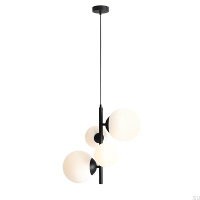 Luminária Pendente Bloom 4 Metal Preta