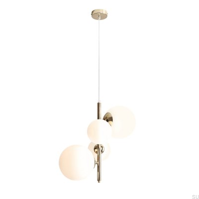Luminária Pendente Bloom 4 Metal Dourado