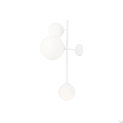 Luminária de parede metálica Dione 3 branca