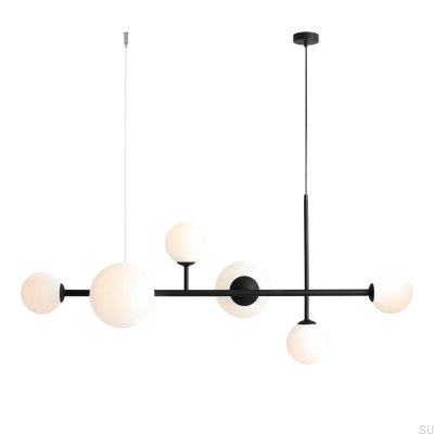 Luminária Pendente Dione 6 Metal Preta