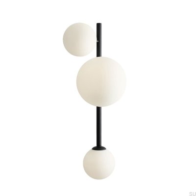 Luminária de parede Dione 3 Metal Preto