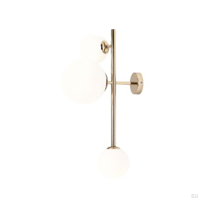 Luminária de parede Dione 3 Metal Gold