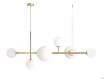 Luminária Pendente Dione 6 Latão Escovado