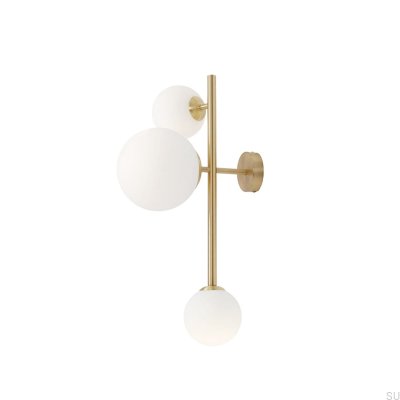 Luminária de parede Dione 3 latão escovado