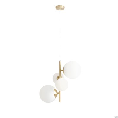 Luminária Pendente Bloom 4 Latão Escovado