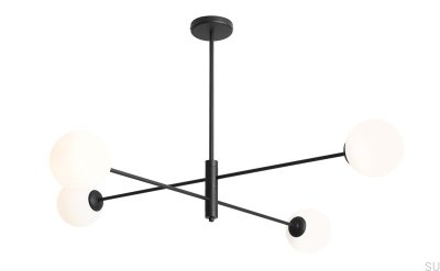 Luminária de teto Homme 4 Metal Preto