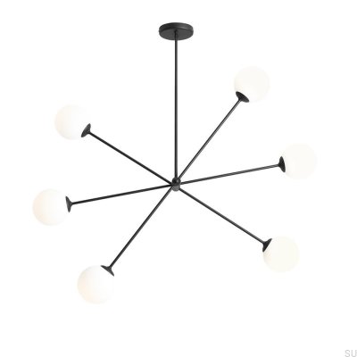 Luminária de teto Ohio 6 Metal Preto