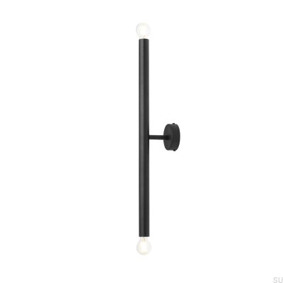 Luminária de parede Tubo 2 S Metal Preto