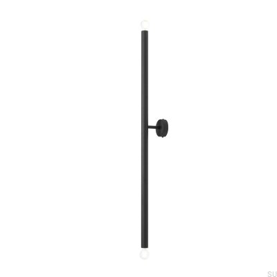 Luminária de Parede Tubo 2 L Metal Preto