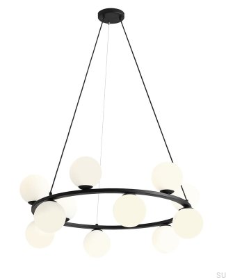 Luminária Pendente Krone 12 Metal Preta
