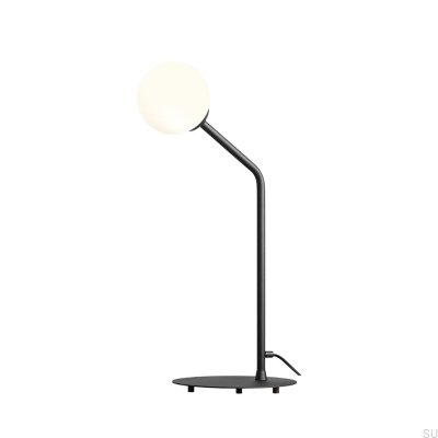 Luminária de mesa preta de metal puro