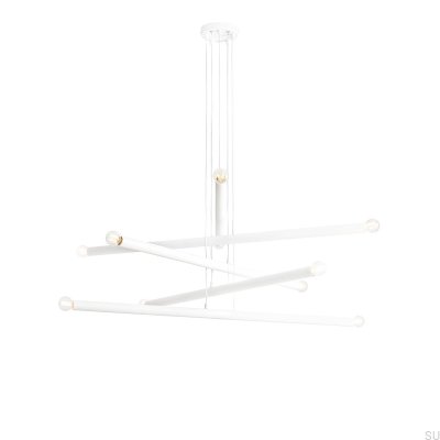 Luminária pendente Tubo 10 Metal Branco
