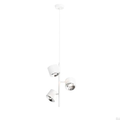 Luminária suspensa Bot 3 Metal Branco