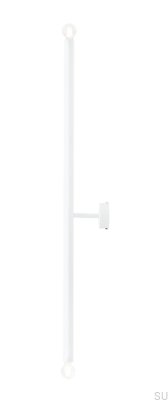 Luminária de parede metálica Tubo 2 L branca